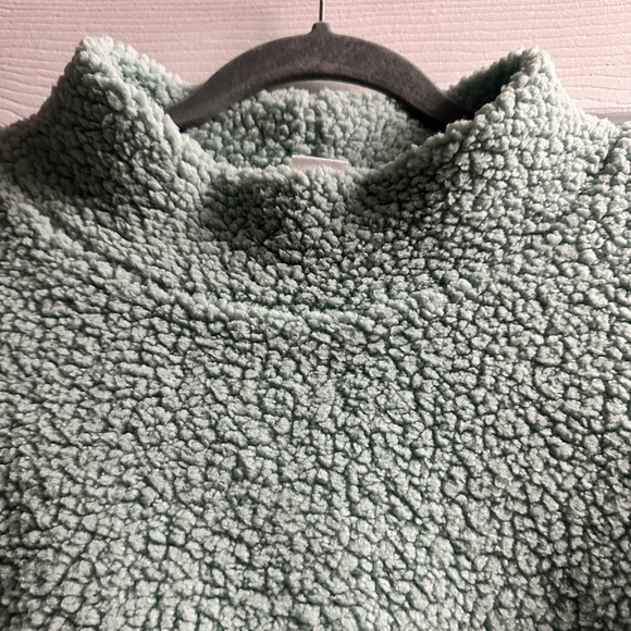 🆕 GAP Mockneck Pullover Sherpa Sweatshirt Size Large - Picture 7 of 13
